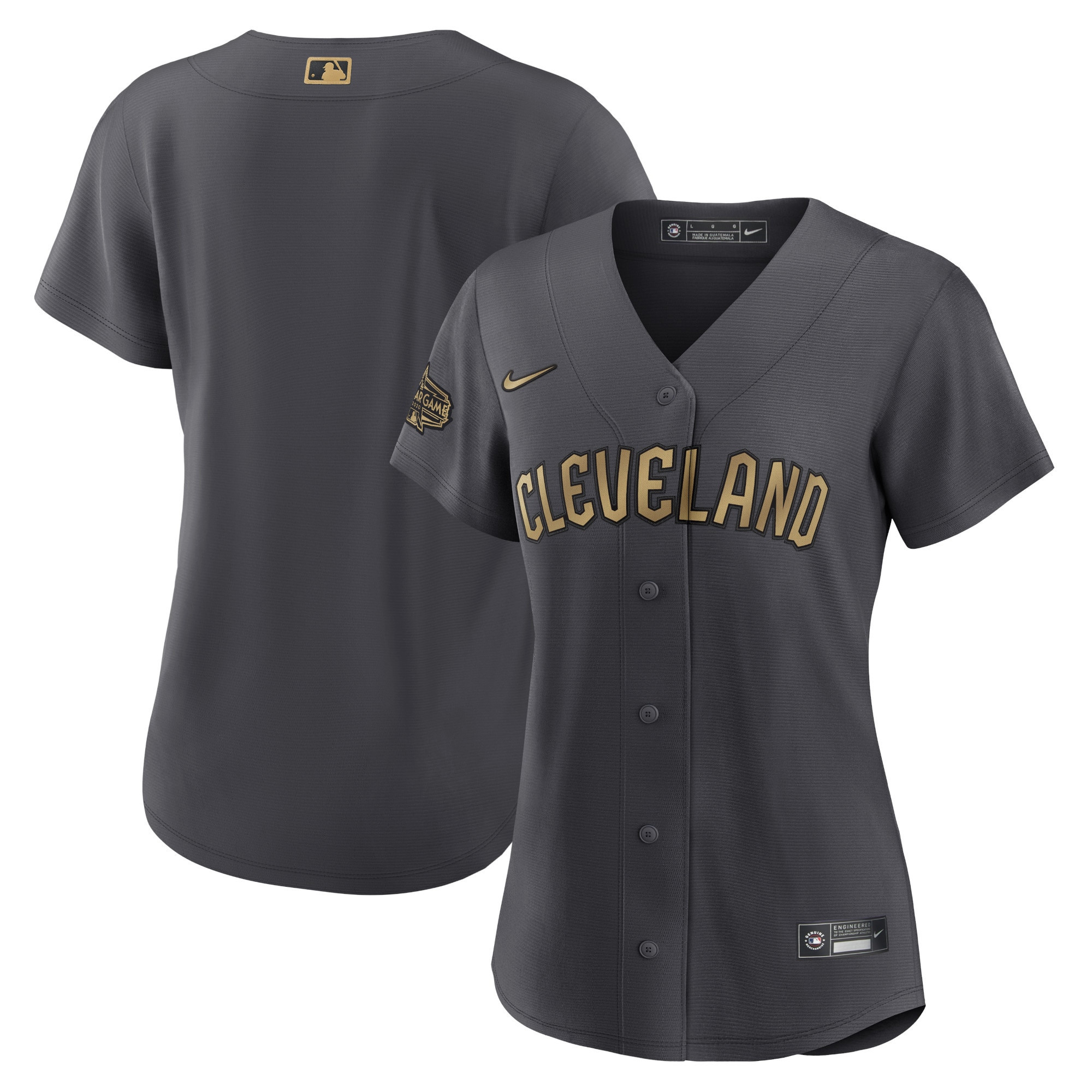 Cleveland Guardians Womens 2022 MLB All-star Game Replica Blank Jersey – Charcoal MLB