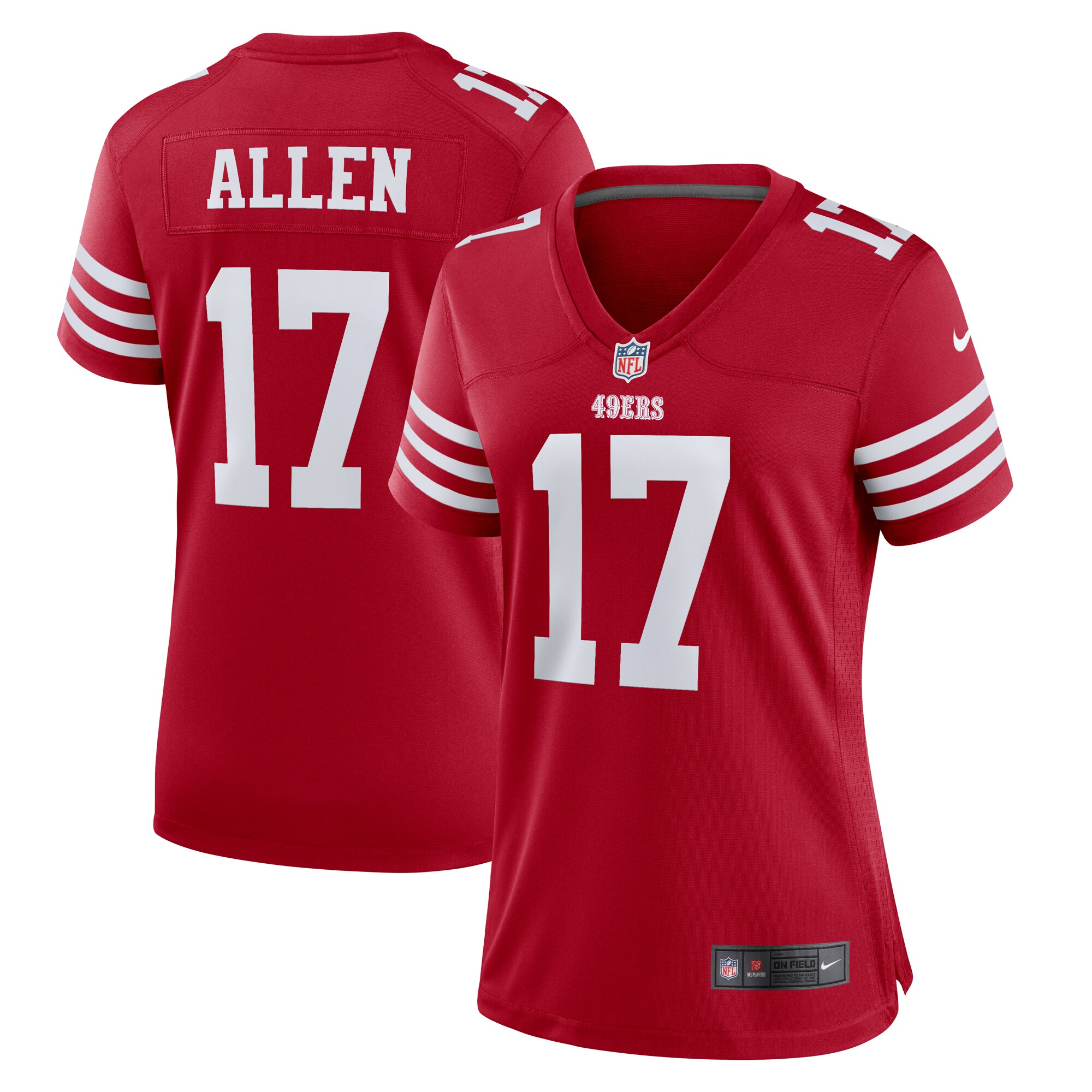 Women’s San Francisco 49ers Brandon Allen  Scarlet  Game Jersey