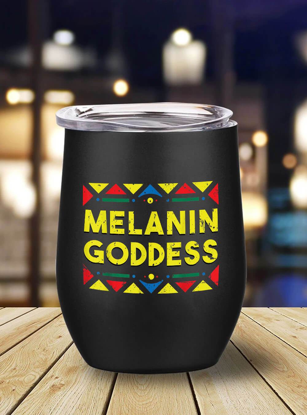 African American Tumbler Black History Melanin Goddess Proud African Color Gift Stainless Steel Wine Tumbler Mug Black History Gift Ideas BPS3155