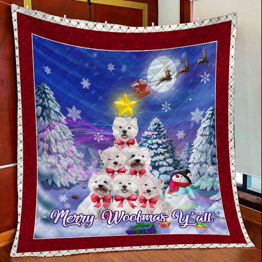 West Highland White Terrier Christmas  – Quilt Blanket