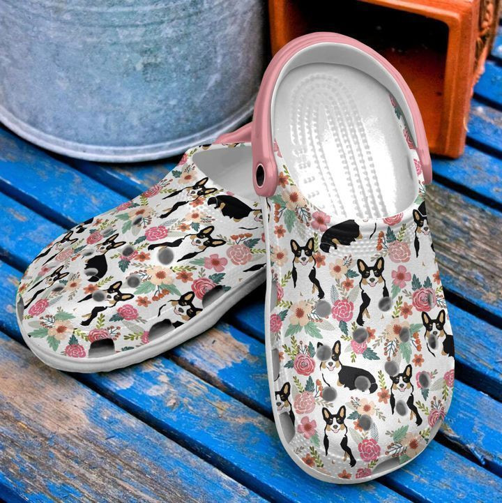 Corgi Floral Classic Clogs Shoes