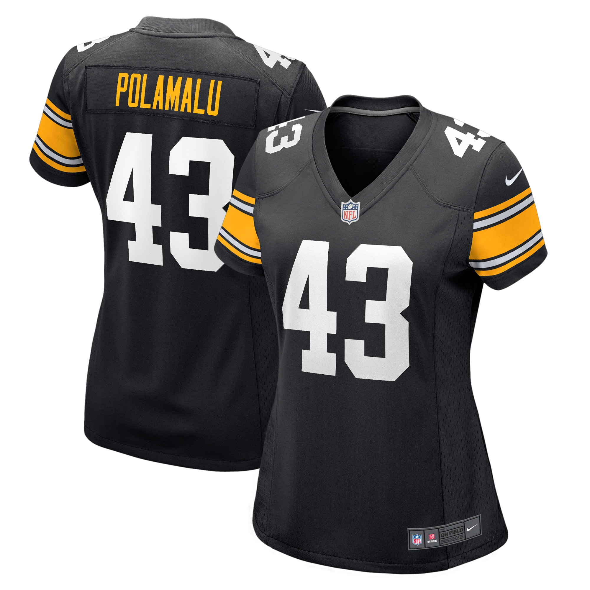 Troy Polamalu Pittsburgh Steelers Women's Retired Player Jersey – Black