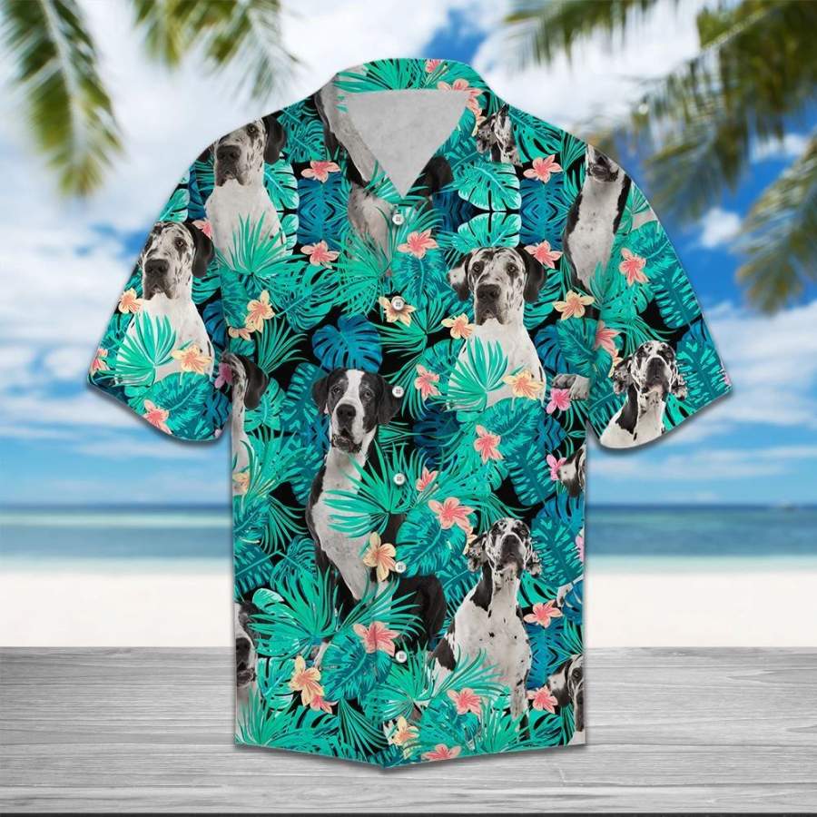 Great Dane Tropical Hawaiian Shirt Ha89583