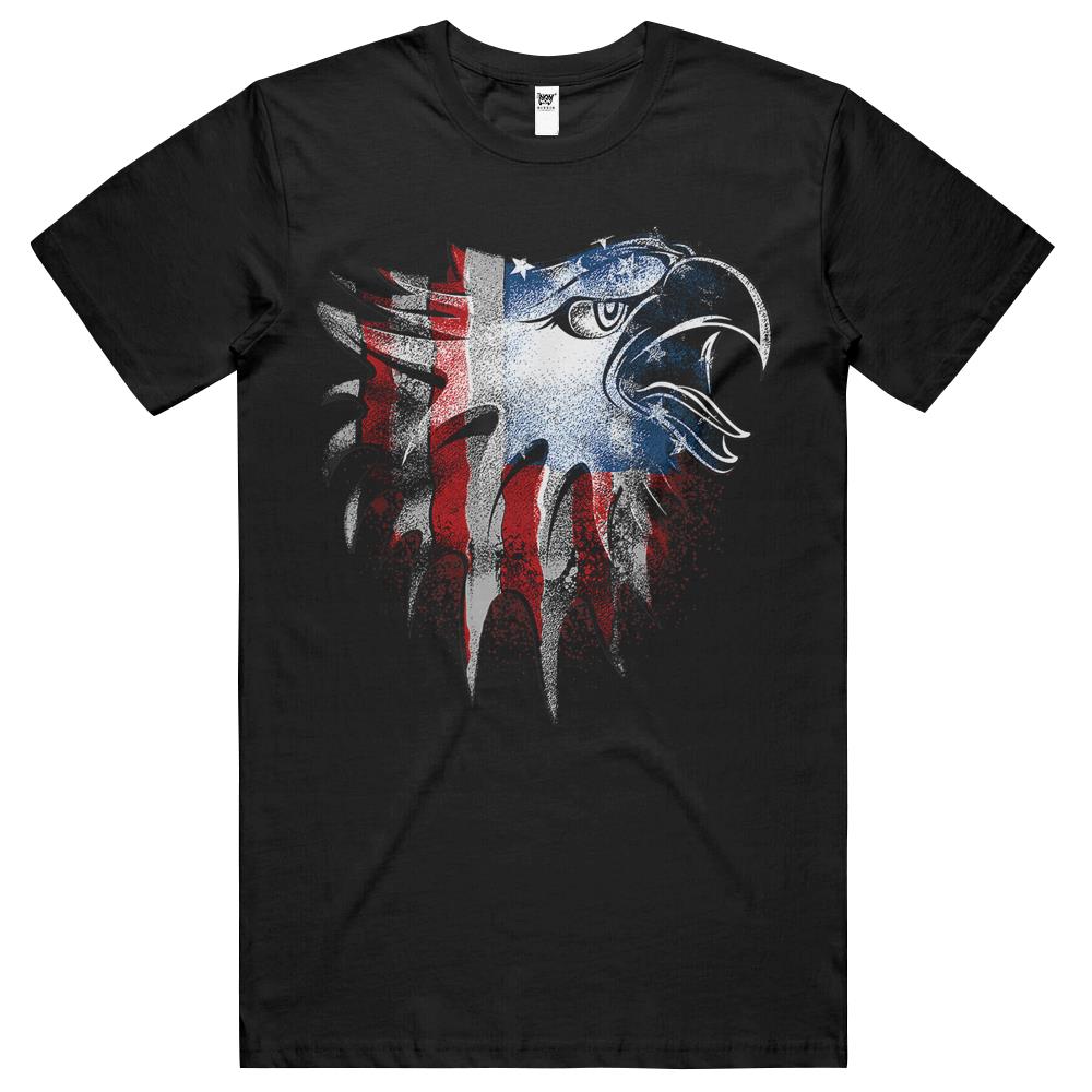 American Bald Eagle USA Flag Patriotic Vintage T Shirts