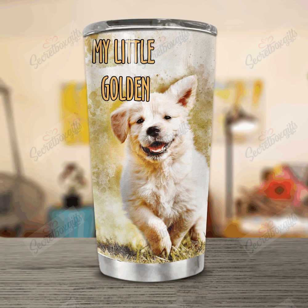 Personalized Golden Retriever Puppy Gs-Cl-Dt1603 Stainless Steel Tumbler Customize Name, Text, Number