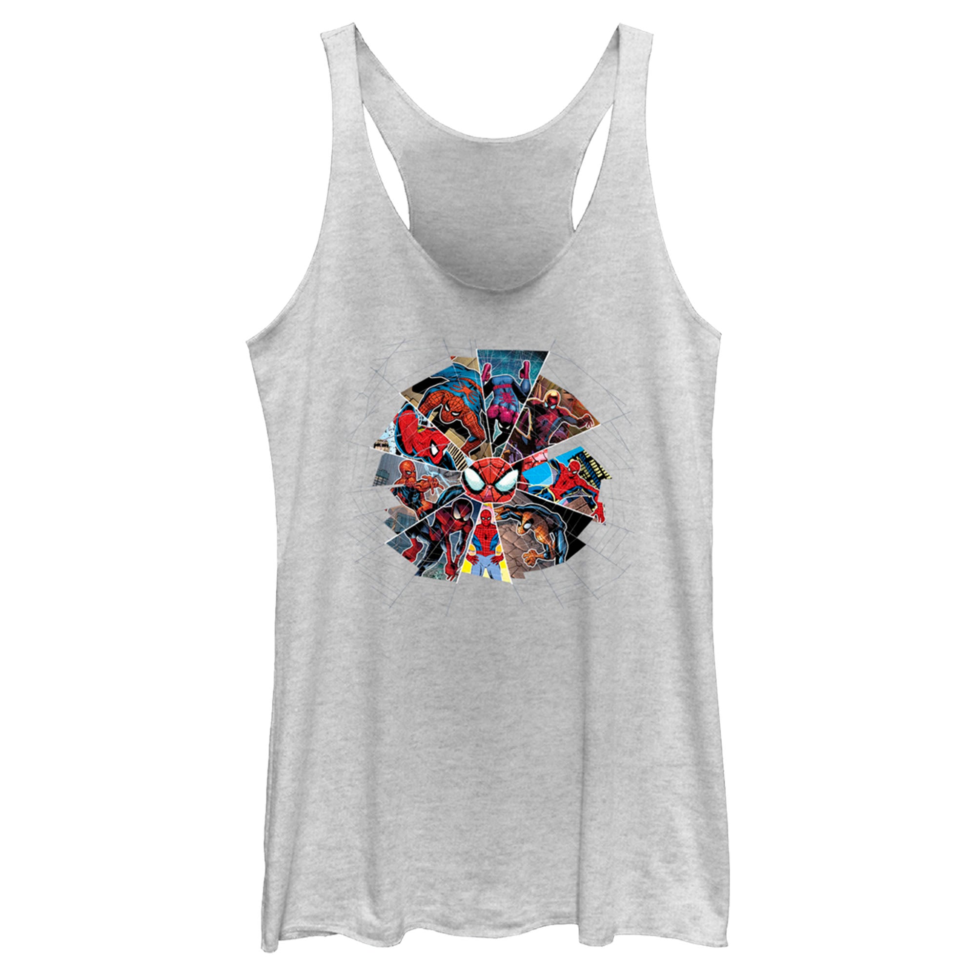 Women’S Spider-Man: Beyond Amazing Spider Web Panels Racerback Tank Top