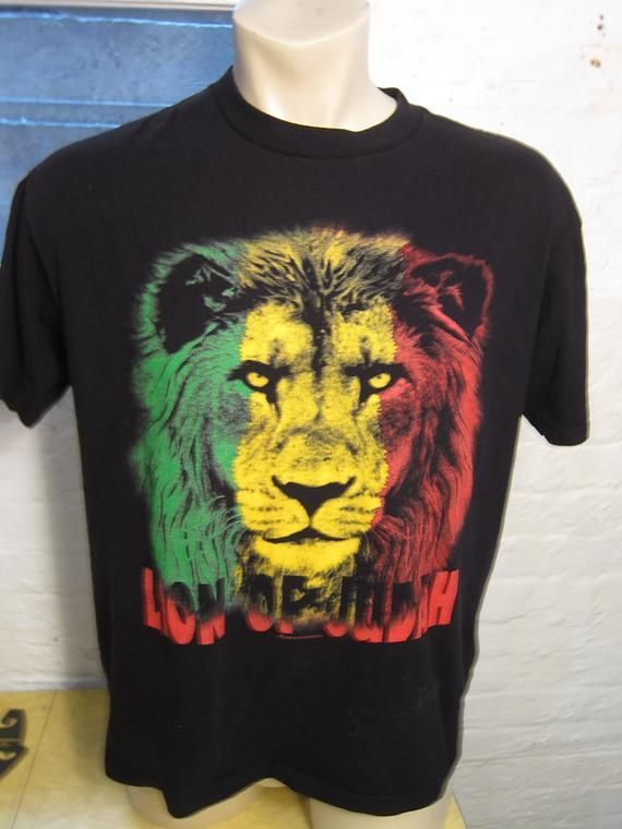 44 Rare 1990S Bob Marley Lion Of Judah Shirt Single Stitched Shirt