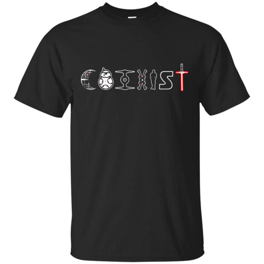 AGR Coexist Dark Side And Light Side No Wars T-Shirt