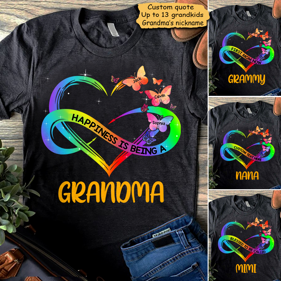 Personalized Grandma With Grandkids, Mother’S Day Best Gifts, Custom Quote T-Shirt