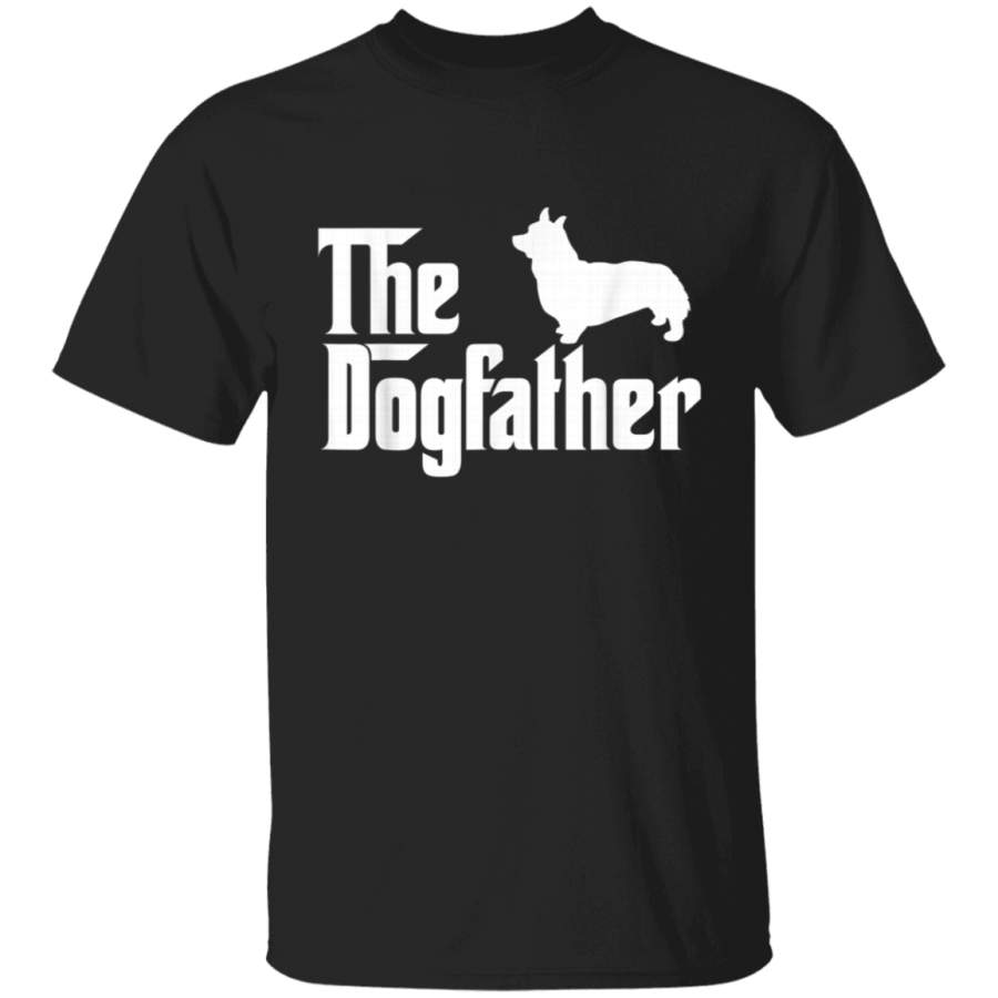 Mens Funny The Dogfather T Shirt  Gift T Shirt For Corgi Lovers