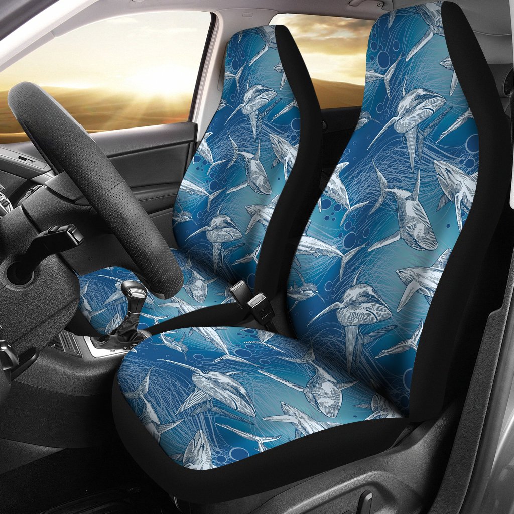 Shark Hand Drawn  Universal Fit Car Seat Covers