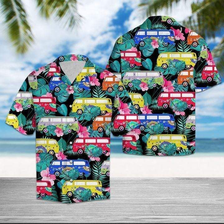 Hippie Bus Hawaii Aloha Shirts Ha40784