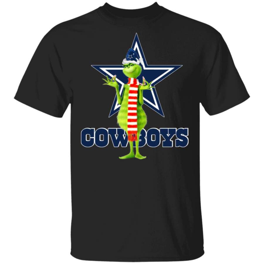 Santa Grinch Dallas Cowboys Christmas Shirt, Long Sleeve