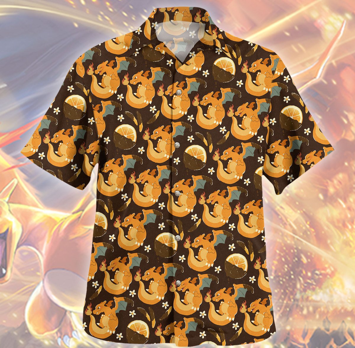 C Pkm Pattern Hawaii Shirt P030105