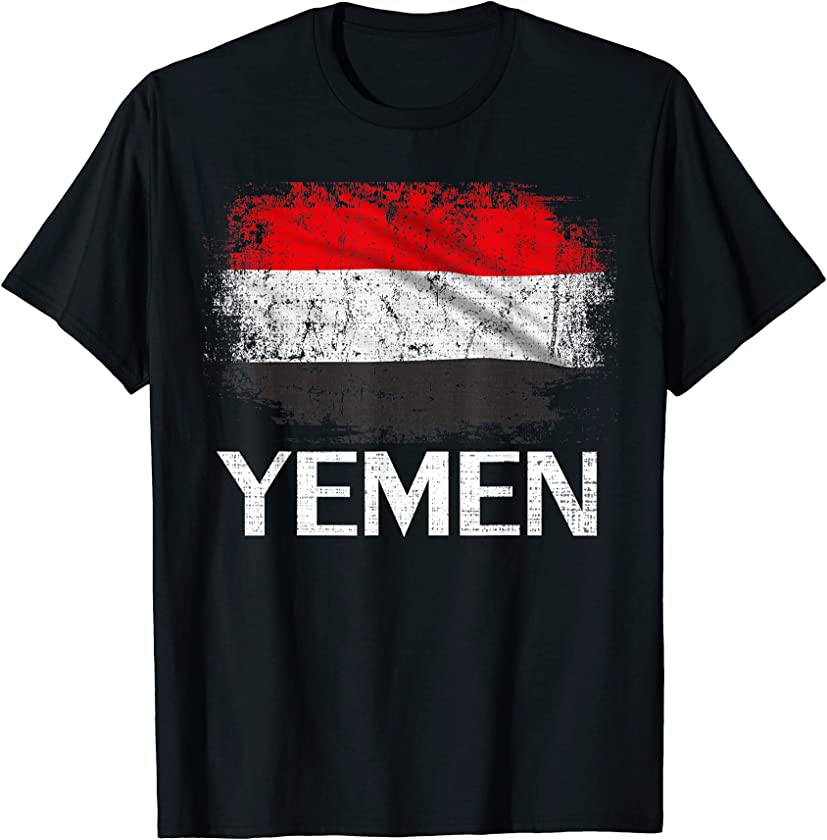 Vintage Yemen Flag For Yemeni Gift T-Shirt