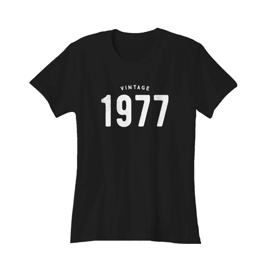 40th Birthday Gifts Ideas Vintage 1977 Graphic Women’s T-Shirt