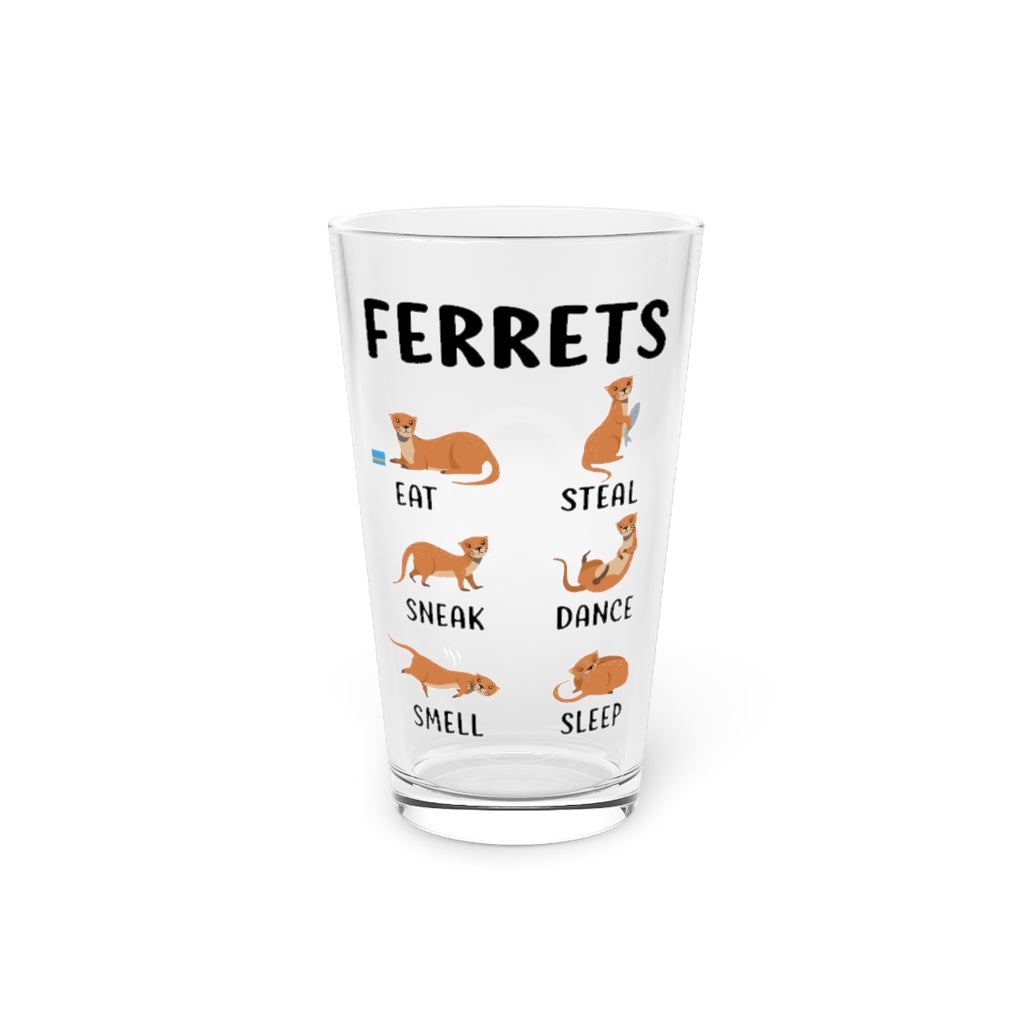 Beer Glass Pint 16Oz Hilarious Rodent Experimental Animals Subject Testee Lover Novelty Examinee