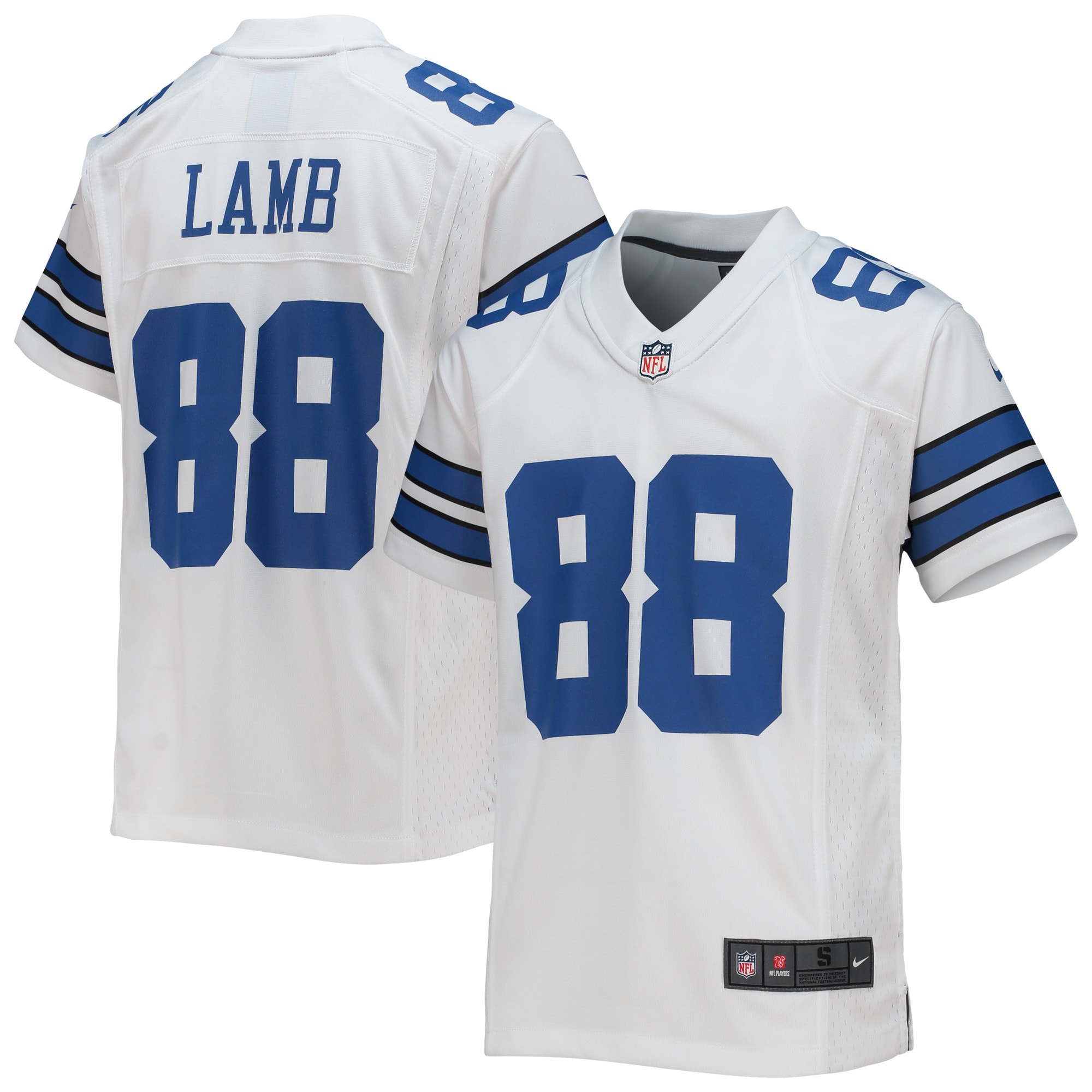 CeeDee Lamb Dallas Cowboys Youth Game Jersey – White