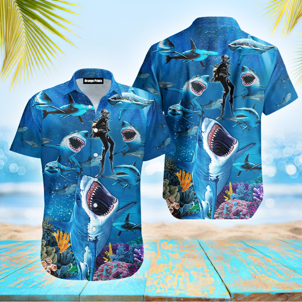 Shark Hawaiian Shirt For Men & Women | Wt1916