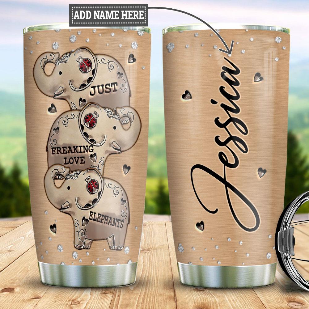 Personalized Elephant Lover Metal Style TTMZ0304005Z Stainless Steel Tumbler