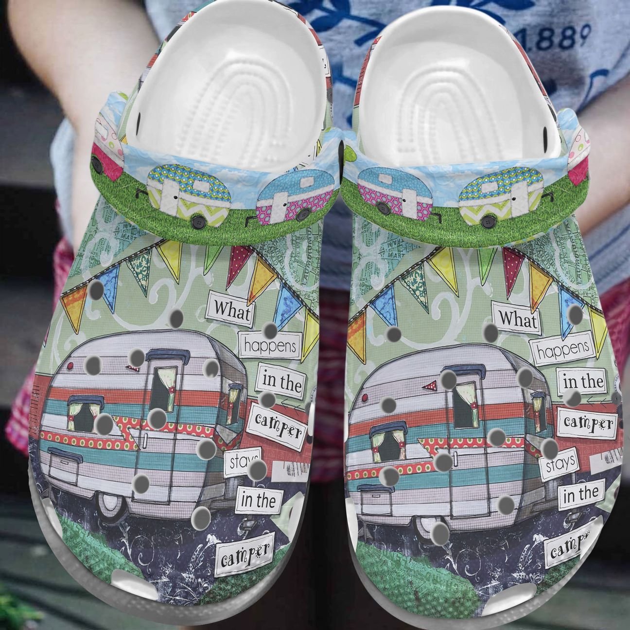 Camping Personalized Clog, Custom Name, Text, Color, Number Fashion Style For Women, Men, Kid, Print 3D Little Let’S Go Camping