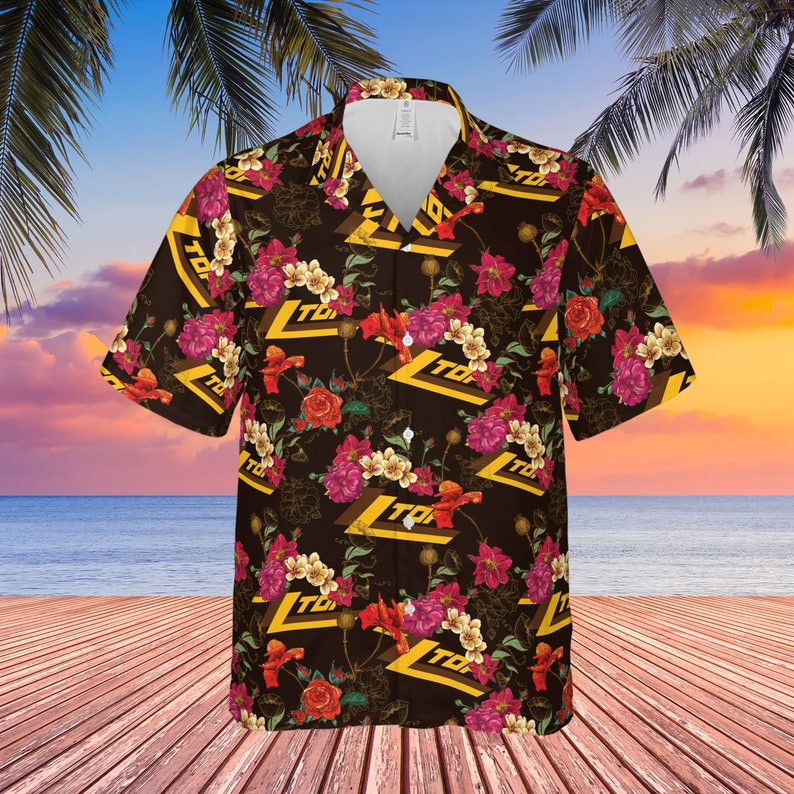 Zz Top Rock Band Floral Pattern All Over Print 3D Hawaiian Shirt