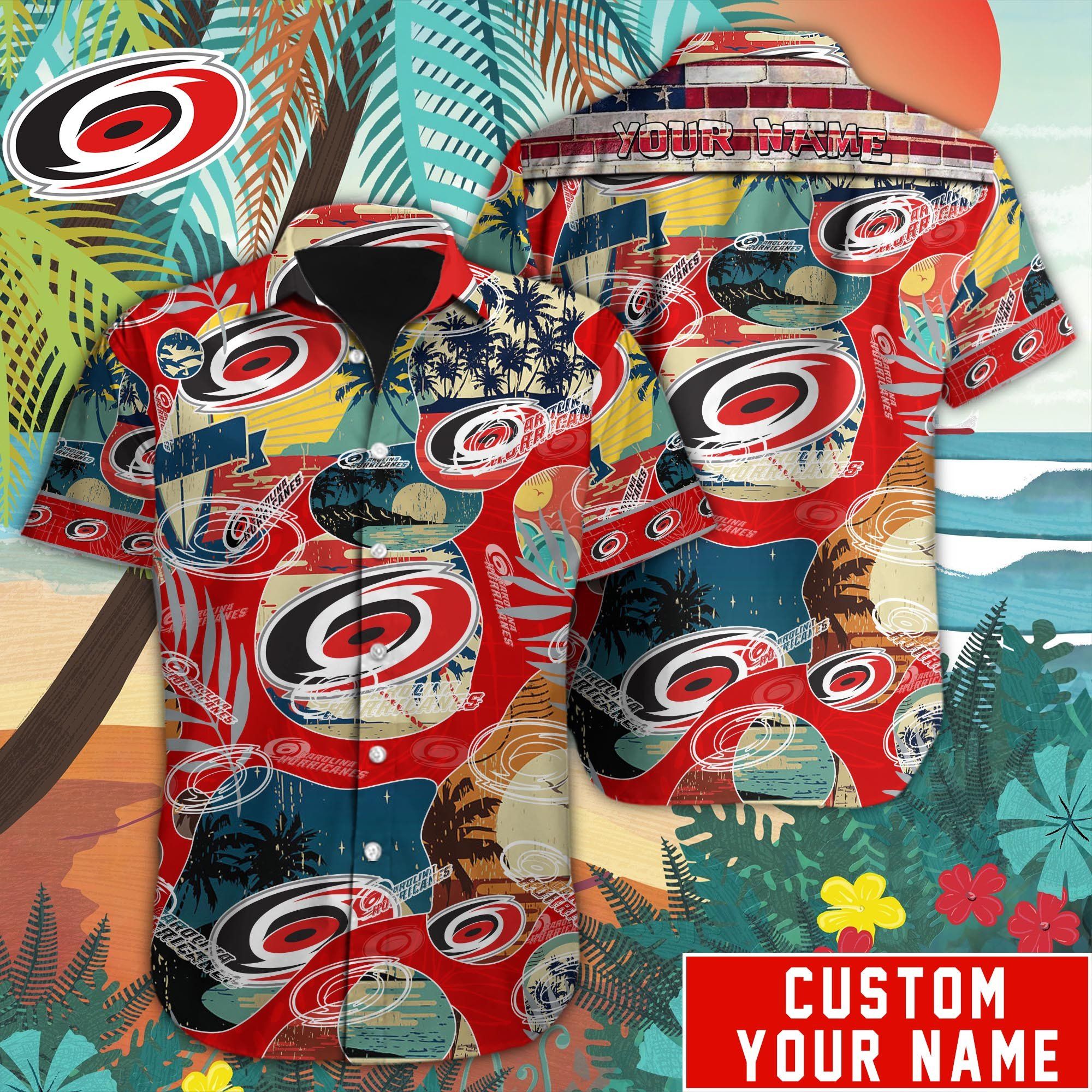 Carolina Hurricanes Custom Name Hawaiian Shirt