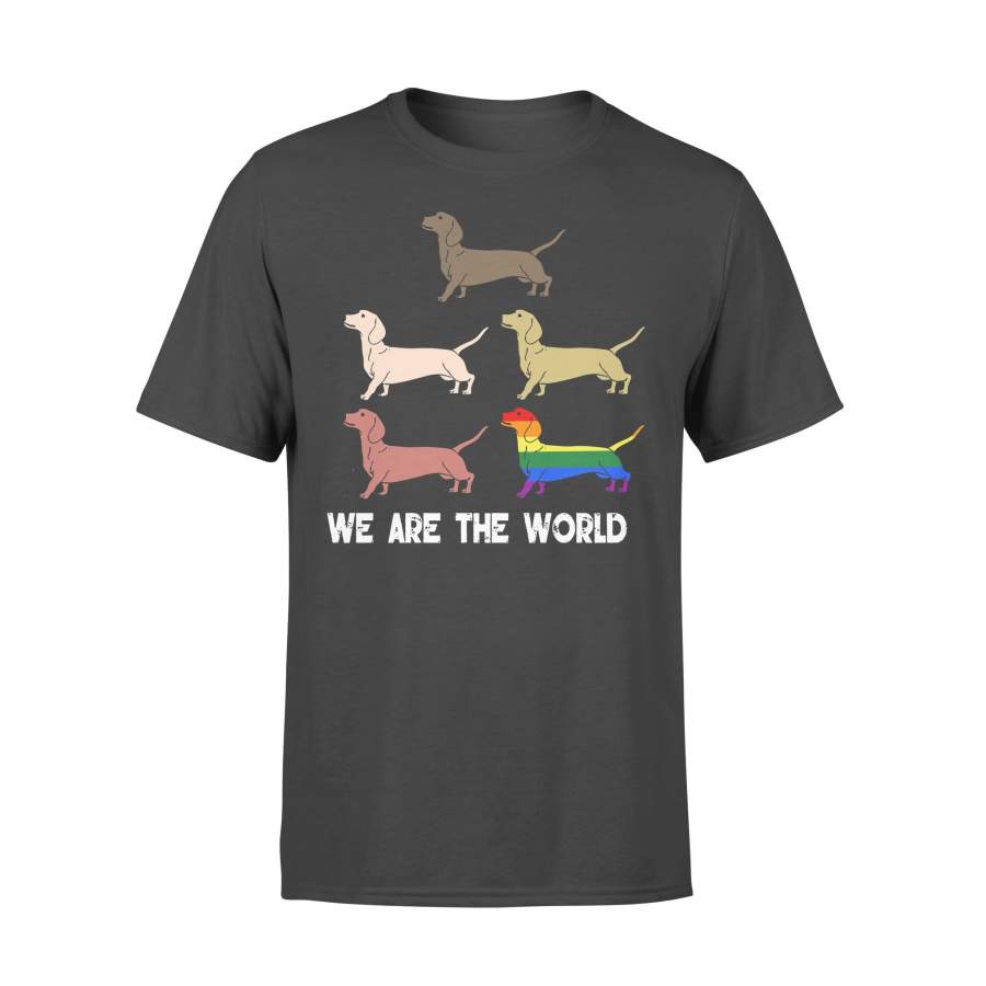 Lgbt Dogs We Are The World T-shirt