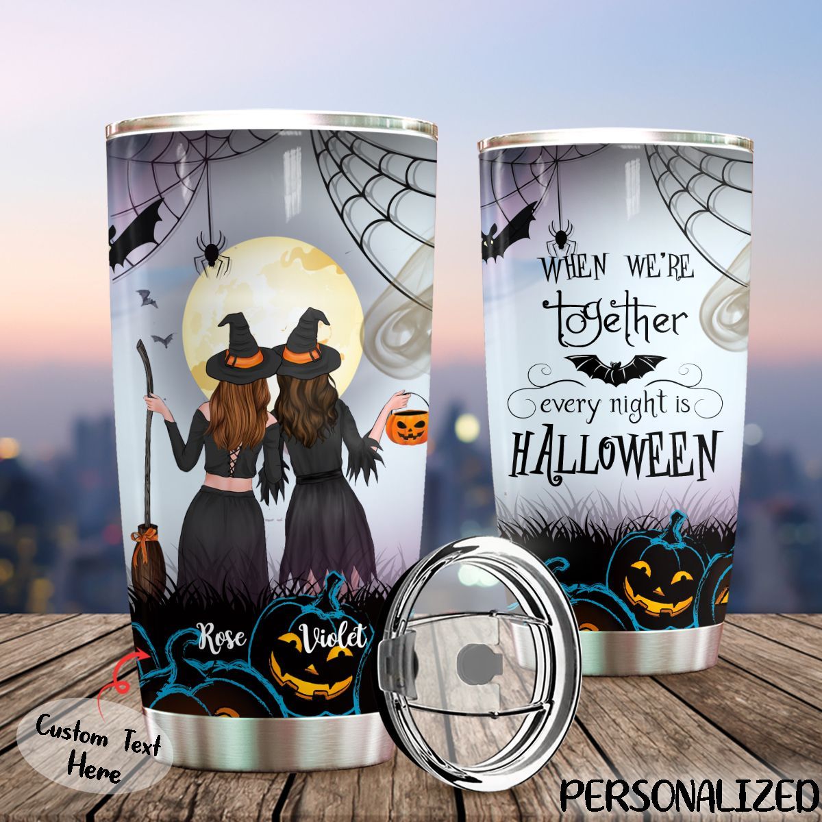 4TITHALL – WE’RE TOGETHER HALLOWEEN TUMBLER PERSONALIZED