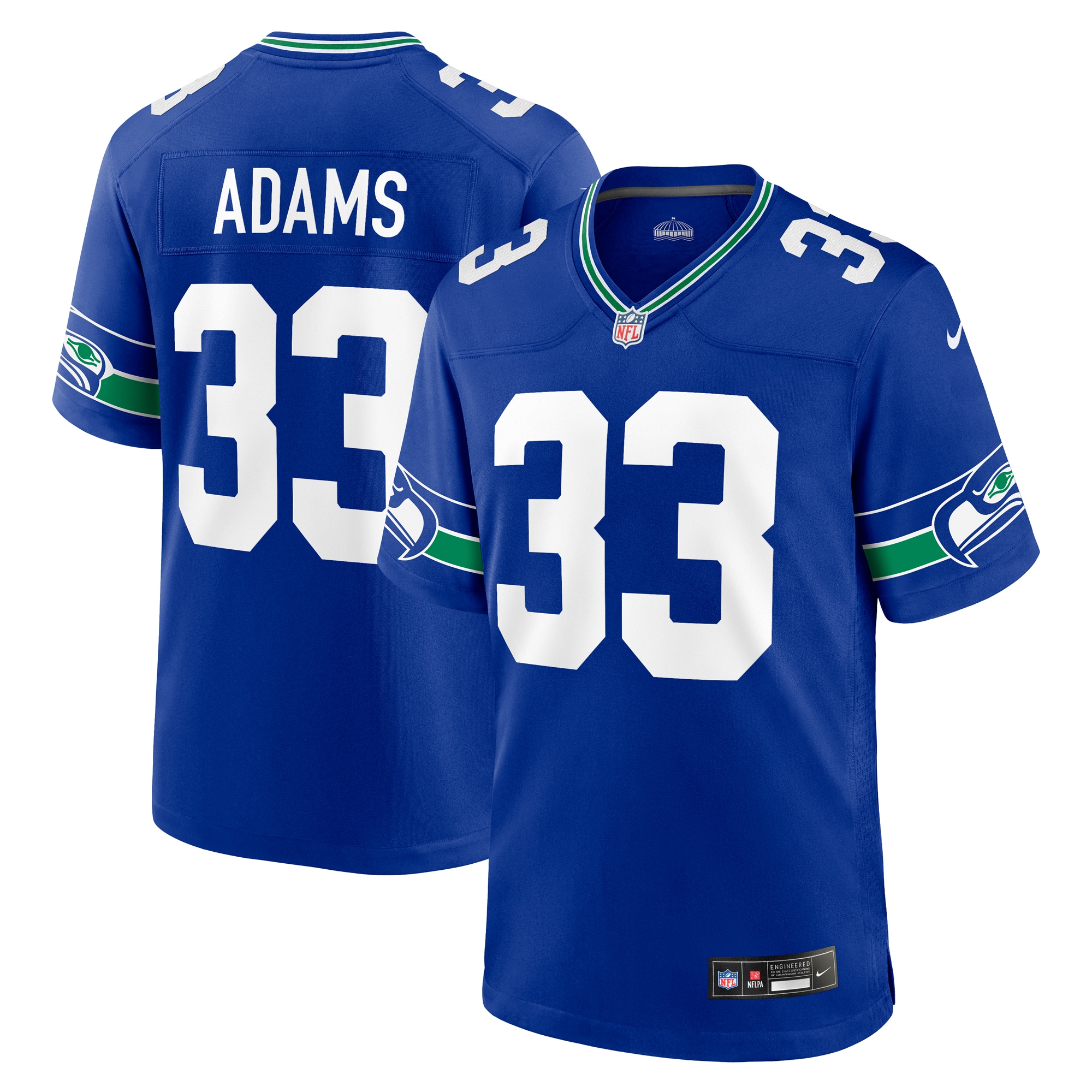 Jamal Adams Seattle Seahawks Throwback Player Game Jersey – Royal