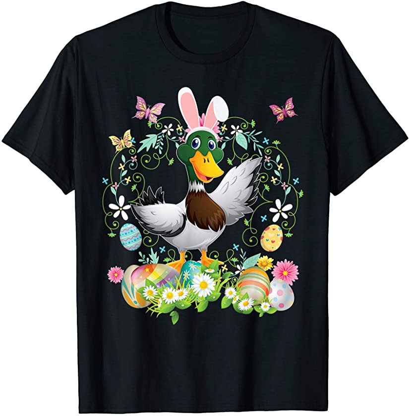 Bunny Duck Happy Easter Day Lover Egg Hunt Lovely Cute T-Shirt