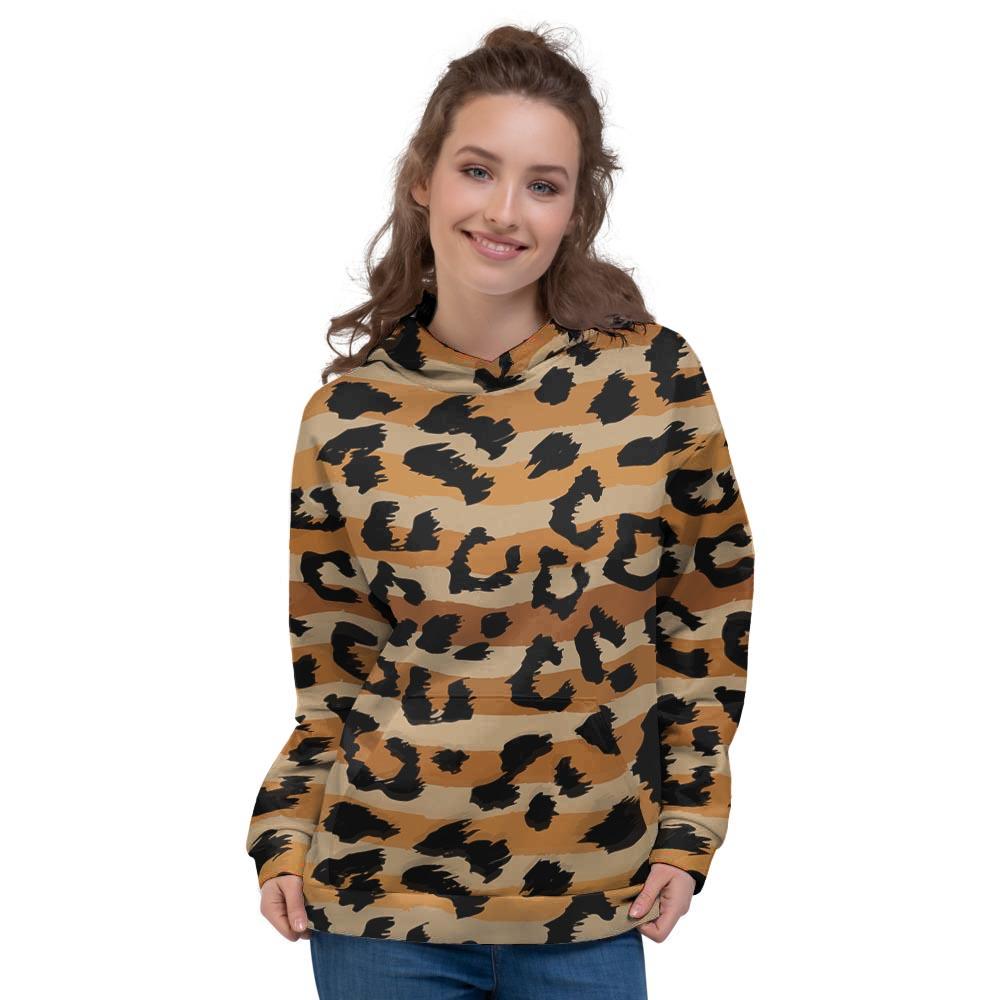 Striped Leopard Women’S Hoodie