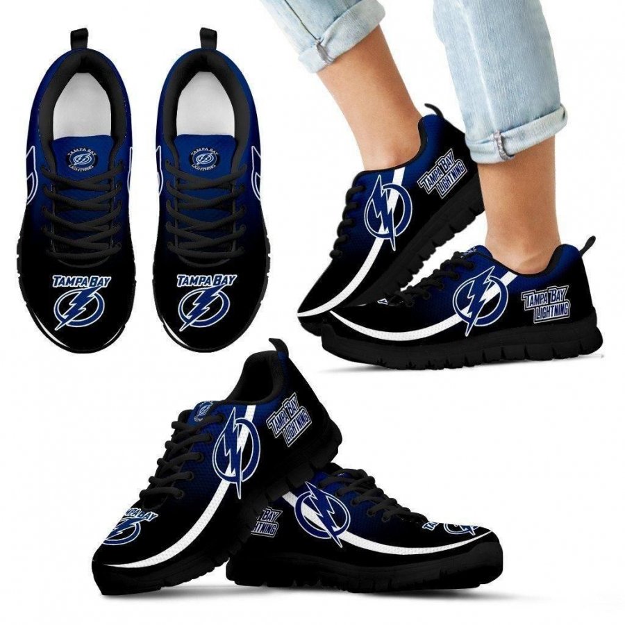 Mystery Straight Line Up Tampa Bay Lightning Sneakers #737