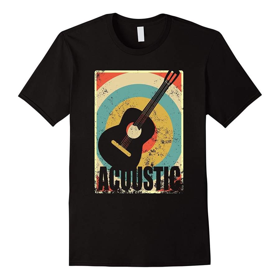 Fashion Printing Cotton Men’S T-Shirt Vintage Acoustic Guitar T-Shirt Mens Funny Tshirts