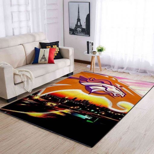 Denver Broncos Area Sku 1862 Area Rug Living Room Rug Home Decor Carpets