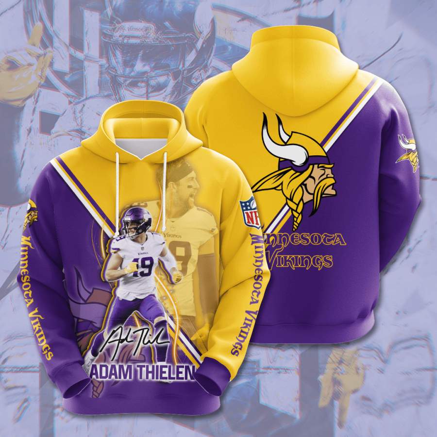 Minnesota Vikings Adam Thielen Hoodie 3D Style5035 All Over Printed