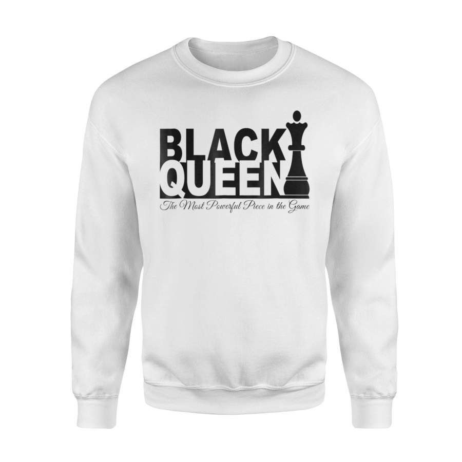 Black Queen Chess Game Piece Sweatshirt