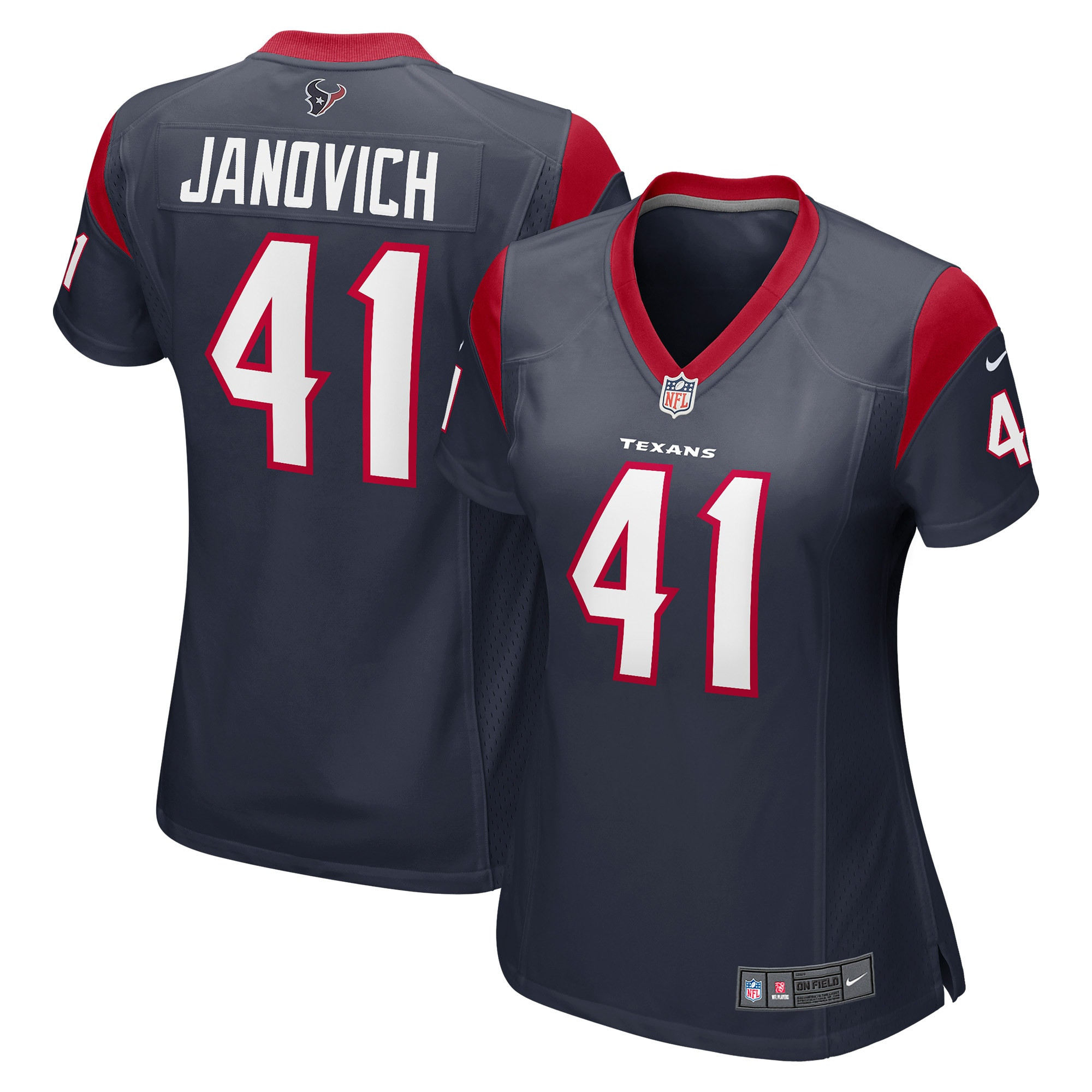 Andy Janovich Houston Texans Womens Game Jersey – Navy NFL