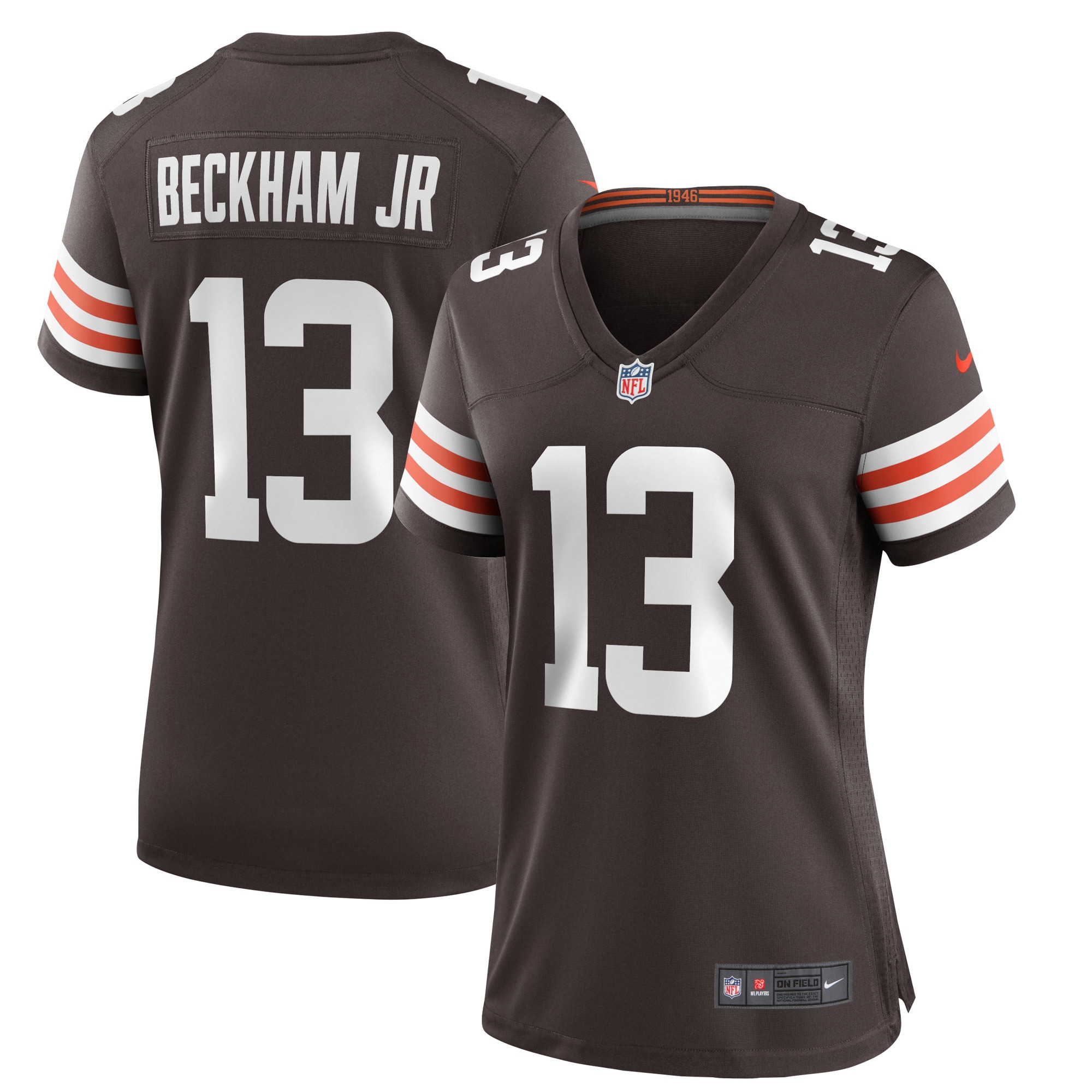 Women’s Cleveland Browns Odell Beckham Jr. Brown Game Jersey