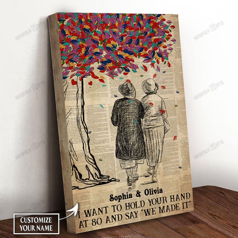 Old Lesbian Couple We Made It Personalized Canvas Poster Wall Art, Poster Print, Canvas Print Wall Decor