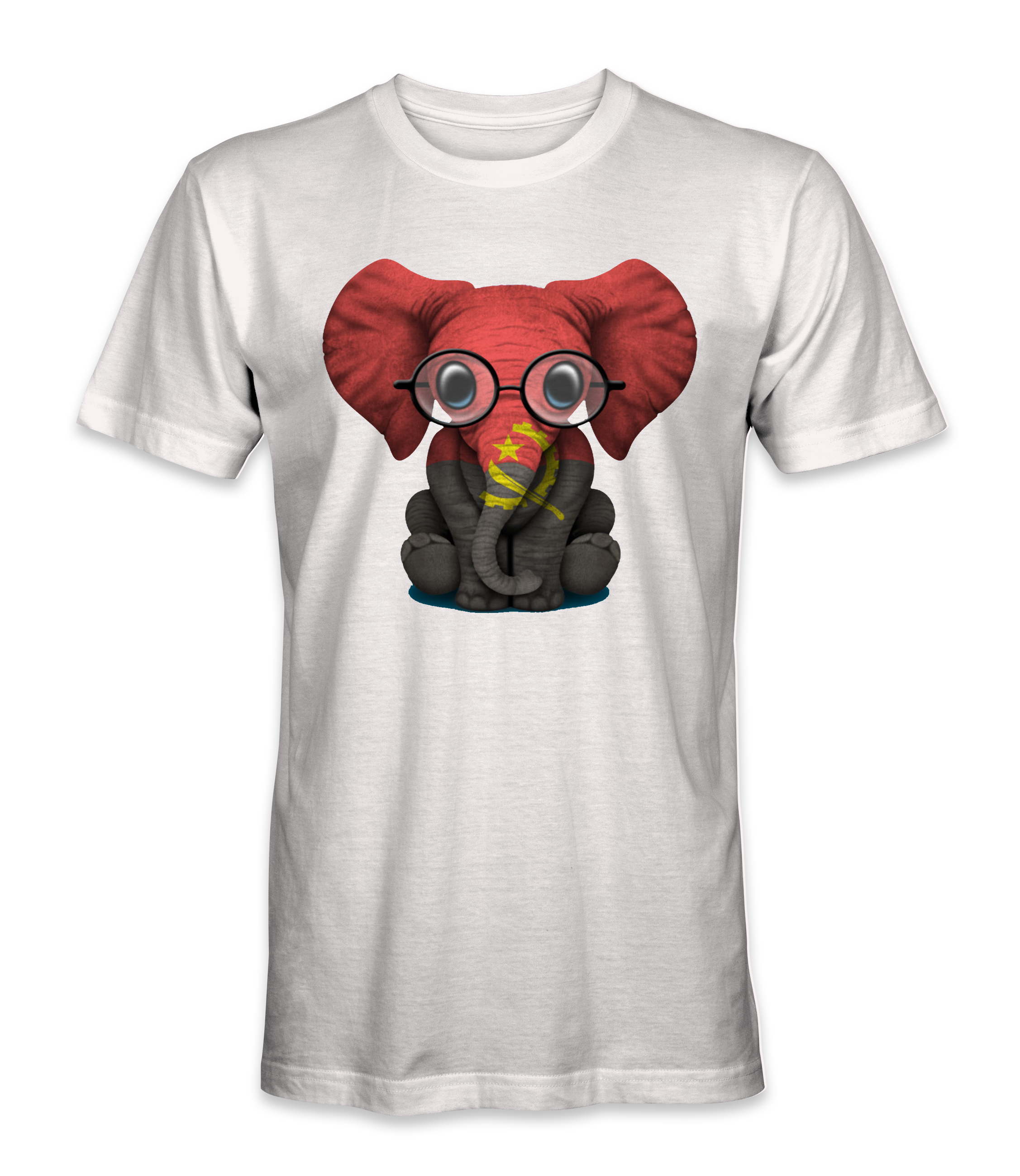 Angola Country Flag On An Elephant T-Shirt