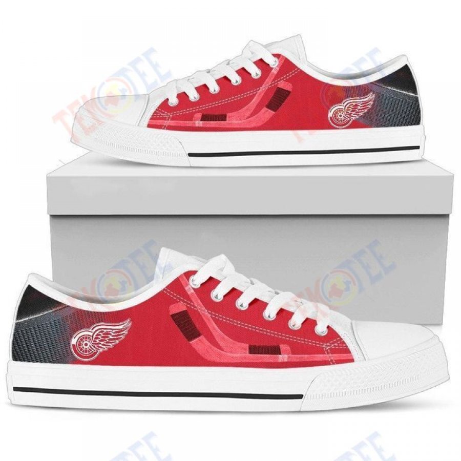 Mens Womens Artistic Scratch Of Detroit Red Wings Low Top Shoes Custom Print Footwear Converse Sneakers TMT528