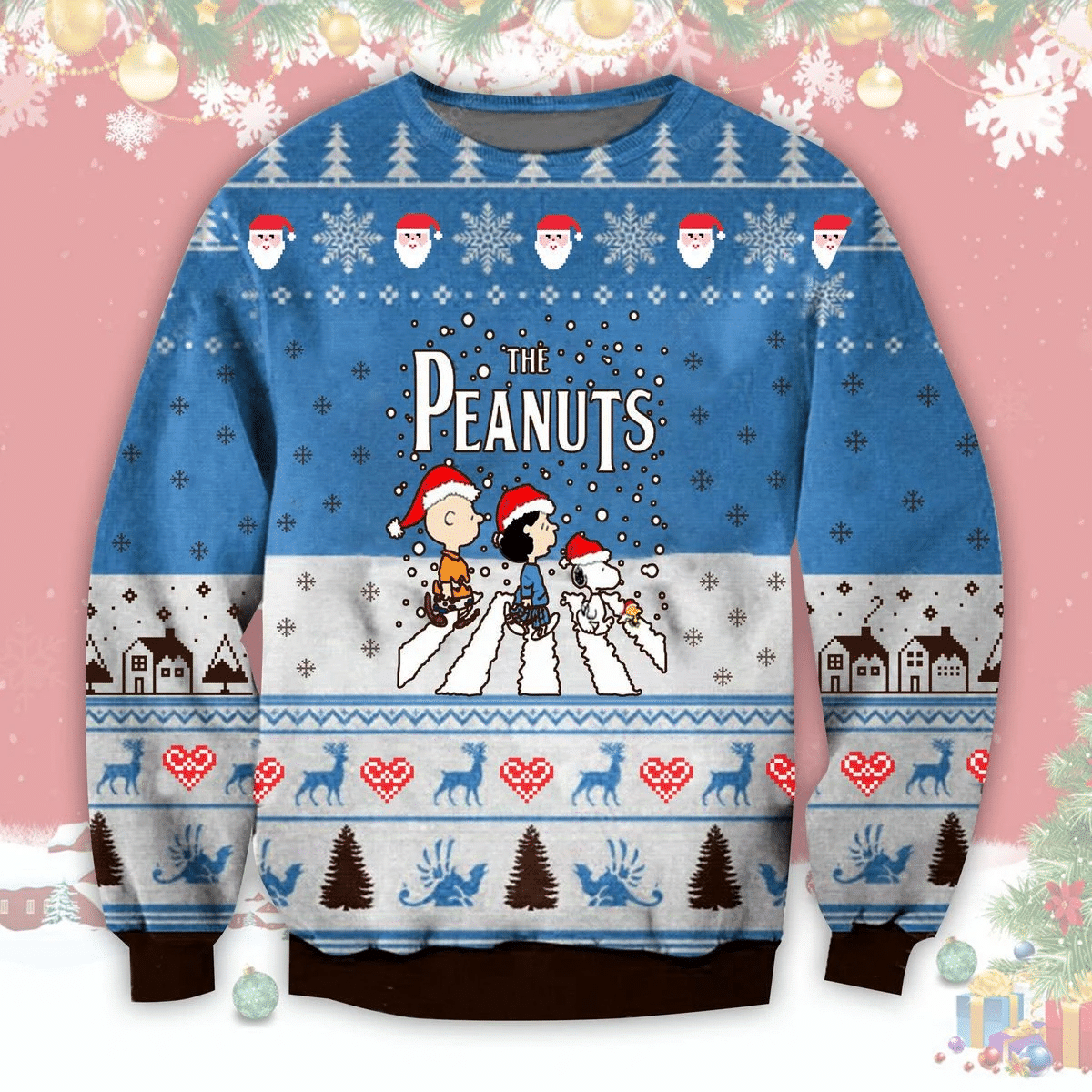 The Peanuts Road Ugly Christmas Sweater