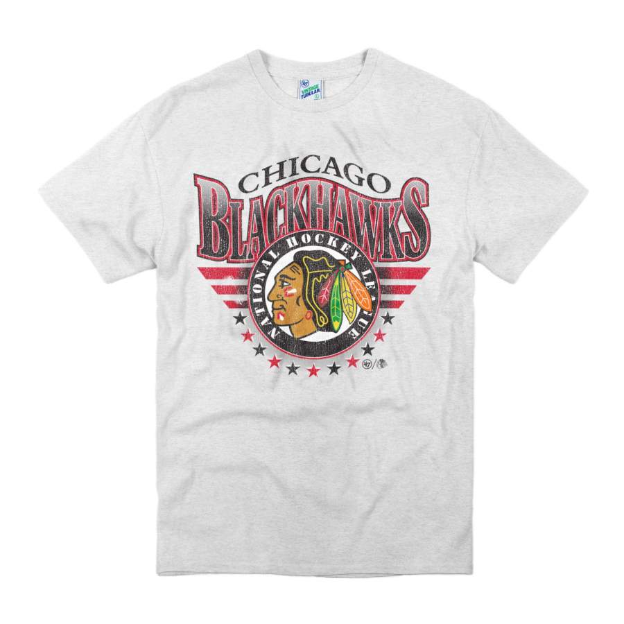 Chicago Blackhawks Lift Off ’47 Vintage Tubular T-Shirt 3D All Over Print