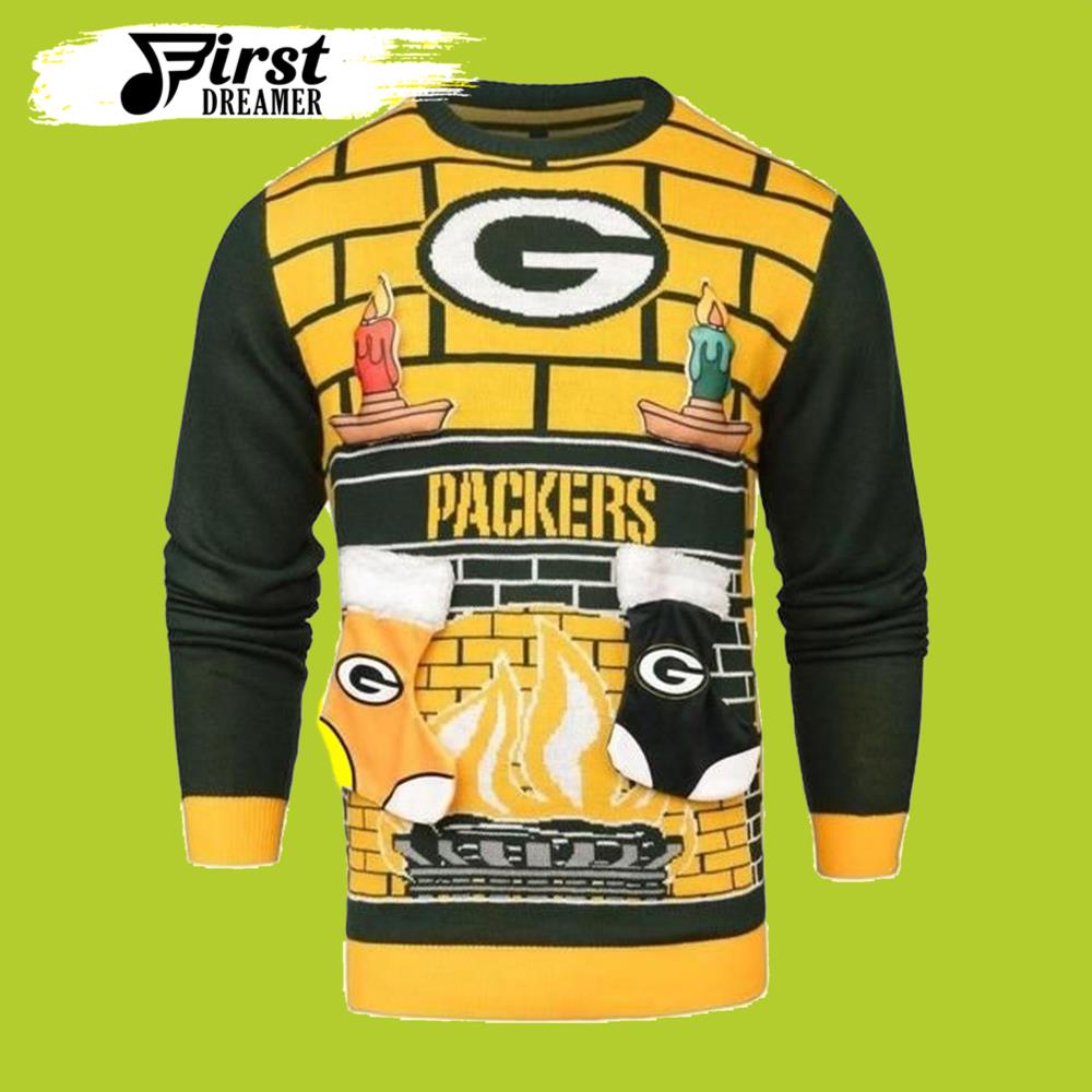 Packers Candle Green Bay Packers Gift For Fan Ugly Wool Sweater Christmas