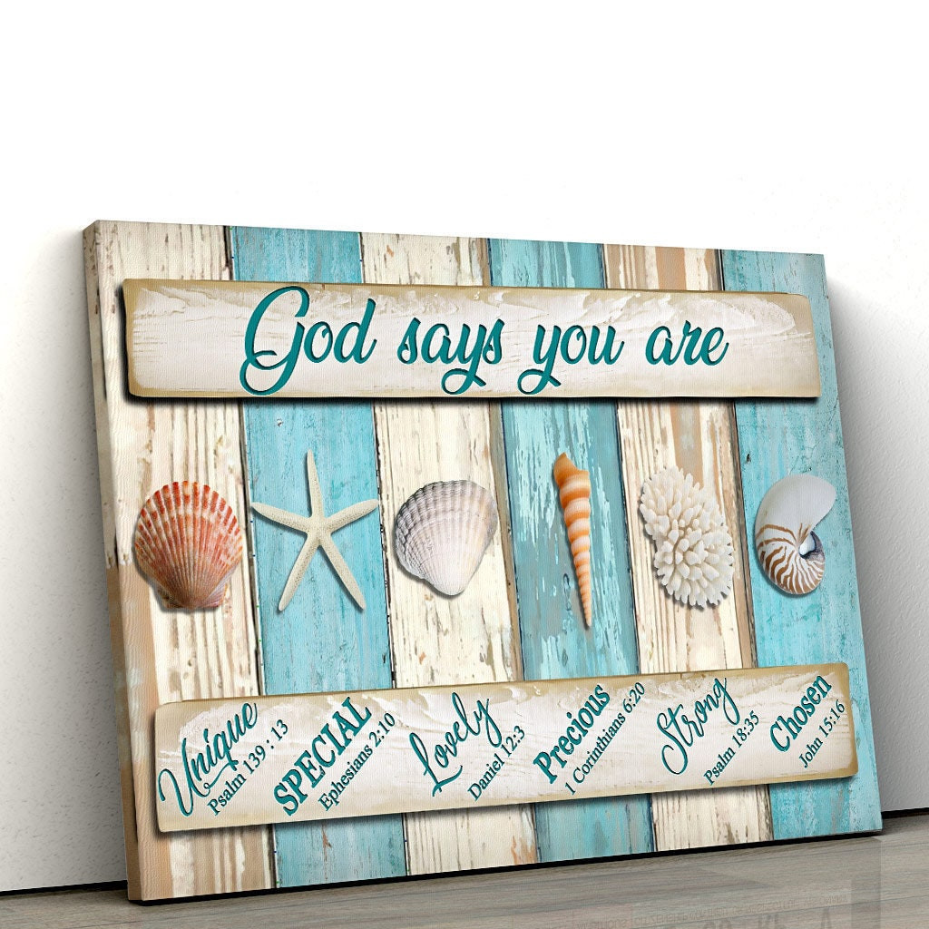 & Canvas | God Says You Are | Home Decor Canvas, Wall Art, Gift For Christian, Faith Canvas, Wall Art