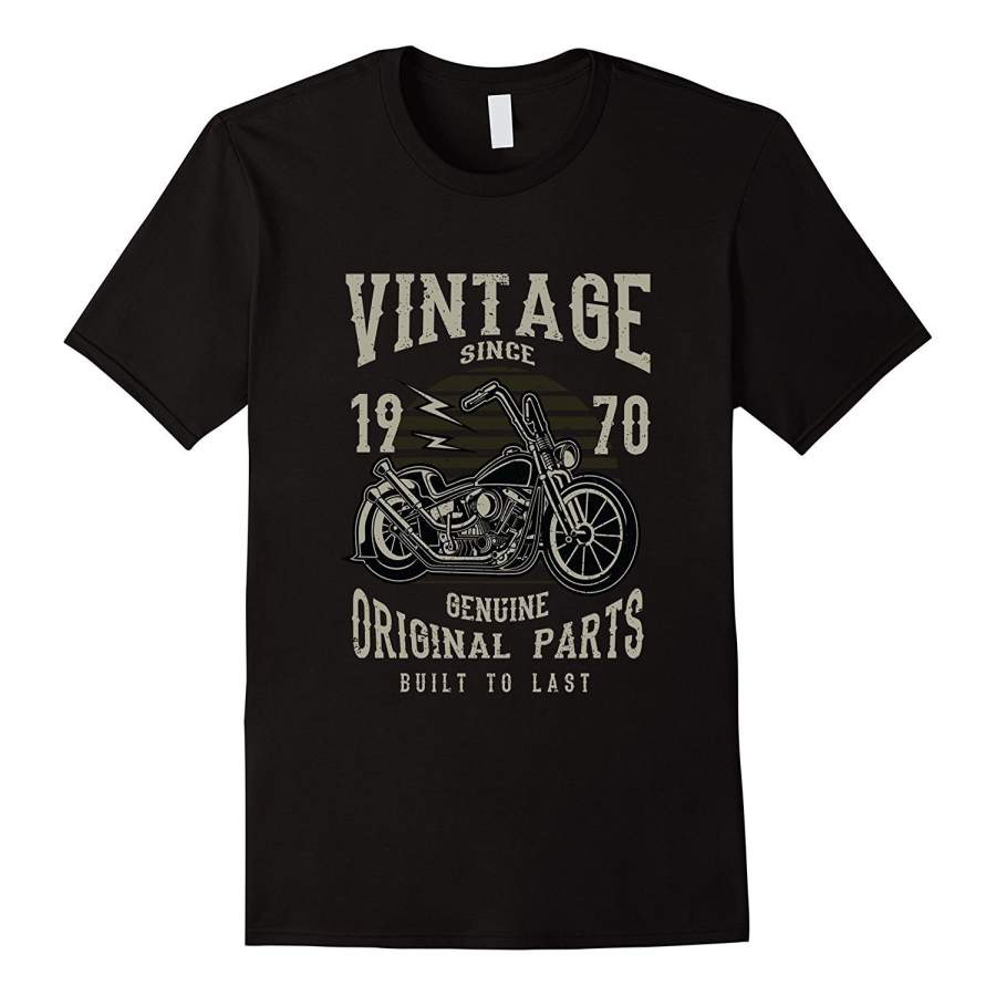 Creative Personality Of Men’S T-Shirt 47Th Birthday 1970 Vintage Retro Motorcycle Chopper Tshirt