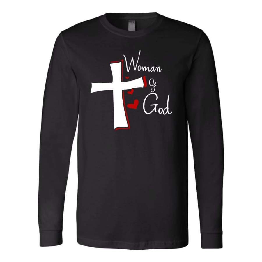 Woman of God long sleeve t-shirt | Christian apparel