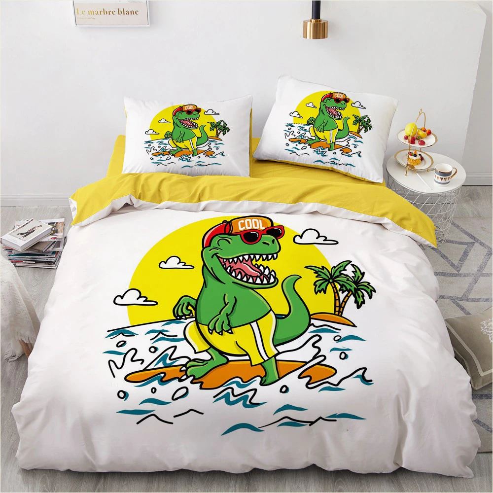 Classic 3D Bedding Set Duvet Cover Set Queen King Queen Double Single Size Dolphin Cartoon Design Custom Bedclothes