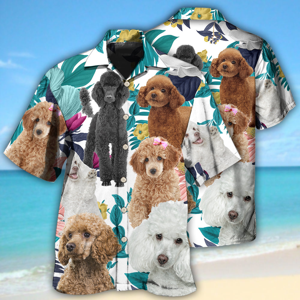 Poodle Tropical Leaf Hawaii Shirt Ha111566